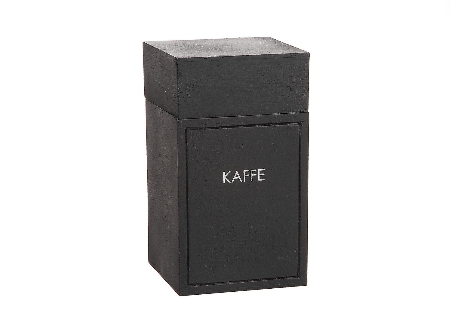 Kaffeboks svart tre