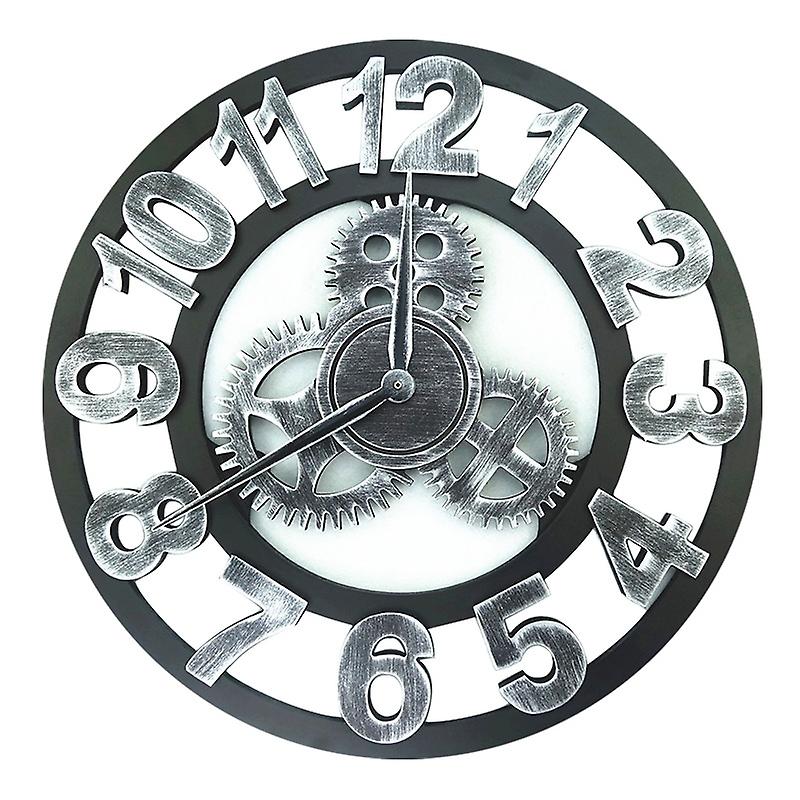 58cm Wooden Single-sided Gear Number Wall Clock
