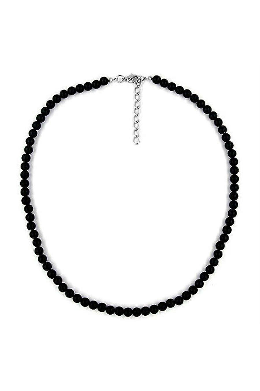 Necklace Beads 6mm Black - Gl05700