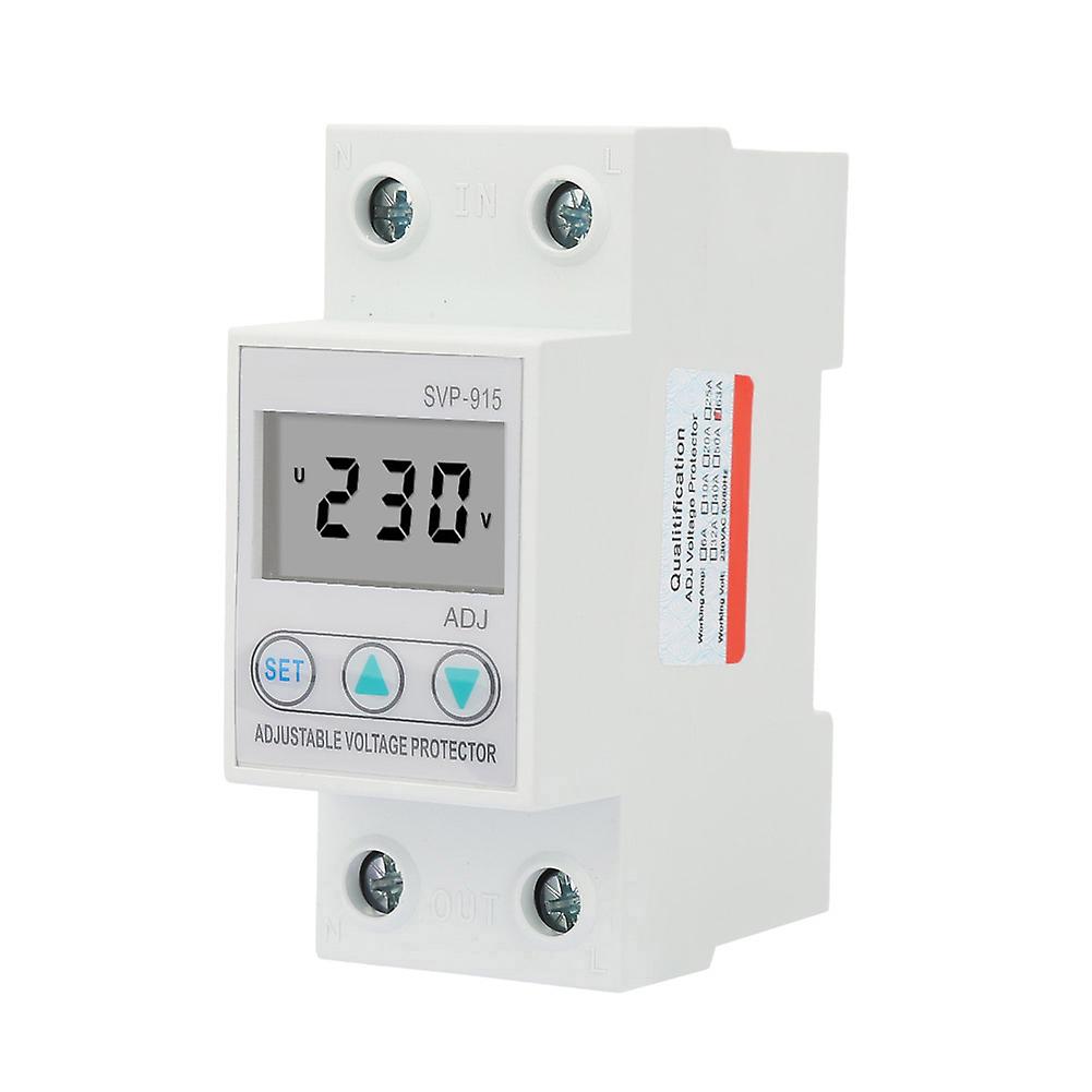LCD Display Single Phase Adjustable Over/Under Voltage Protector 230VAC63A - SVP - 915 Voltage Protective Device