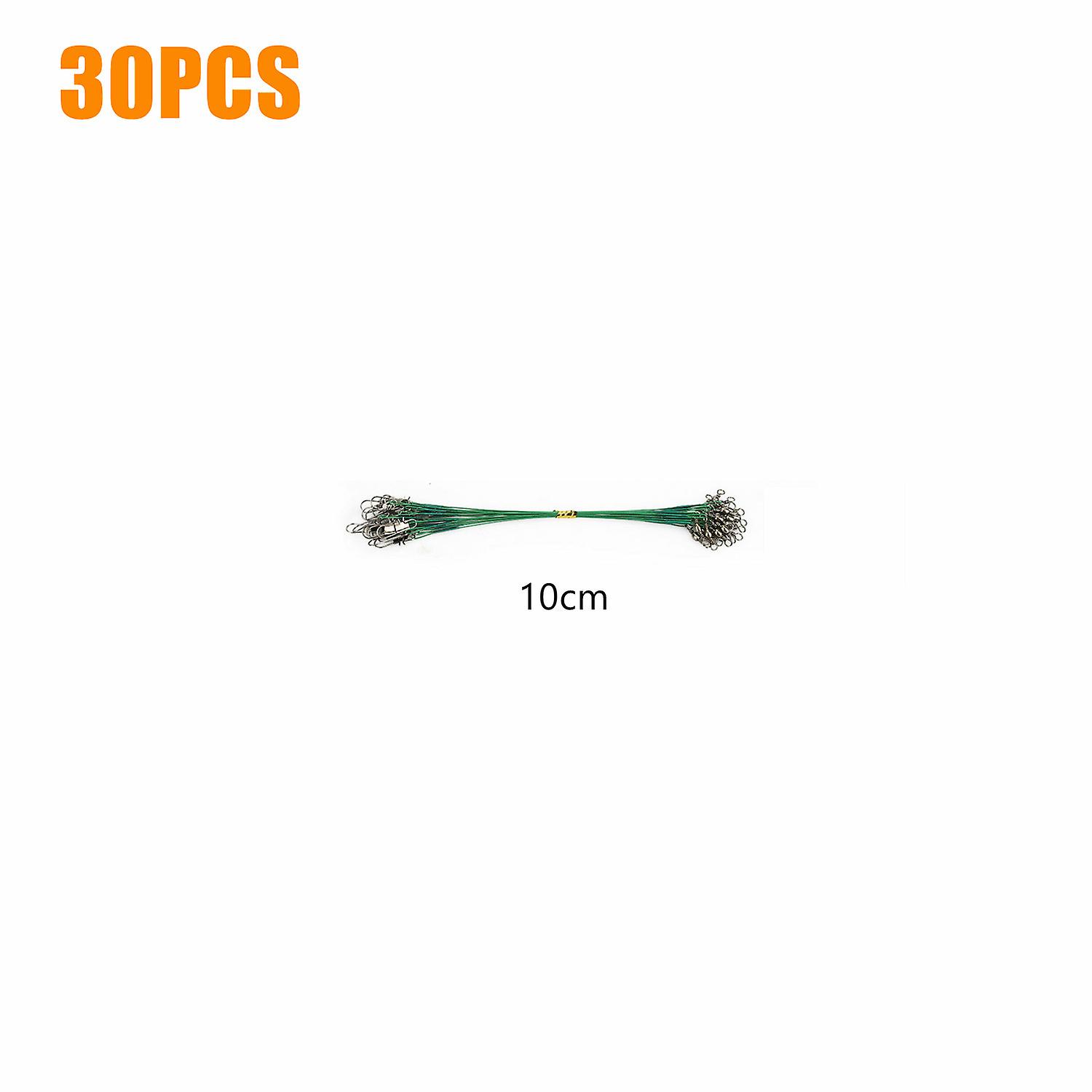 100PCS Trace Wire Leader Fishing Line Stainless Steel Lures Snap Swivel Durable