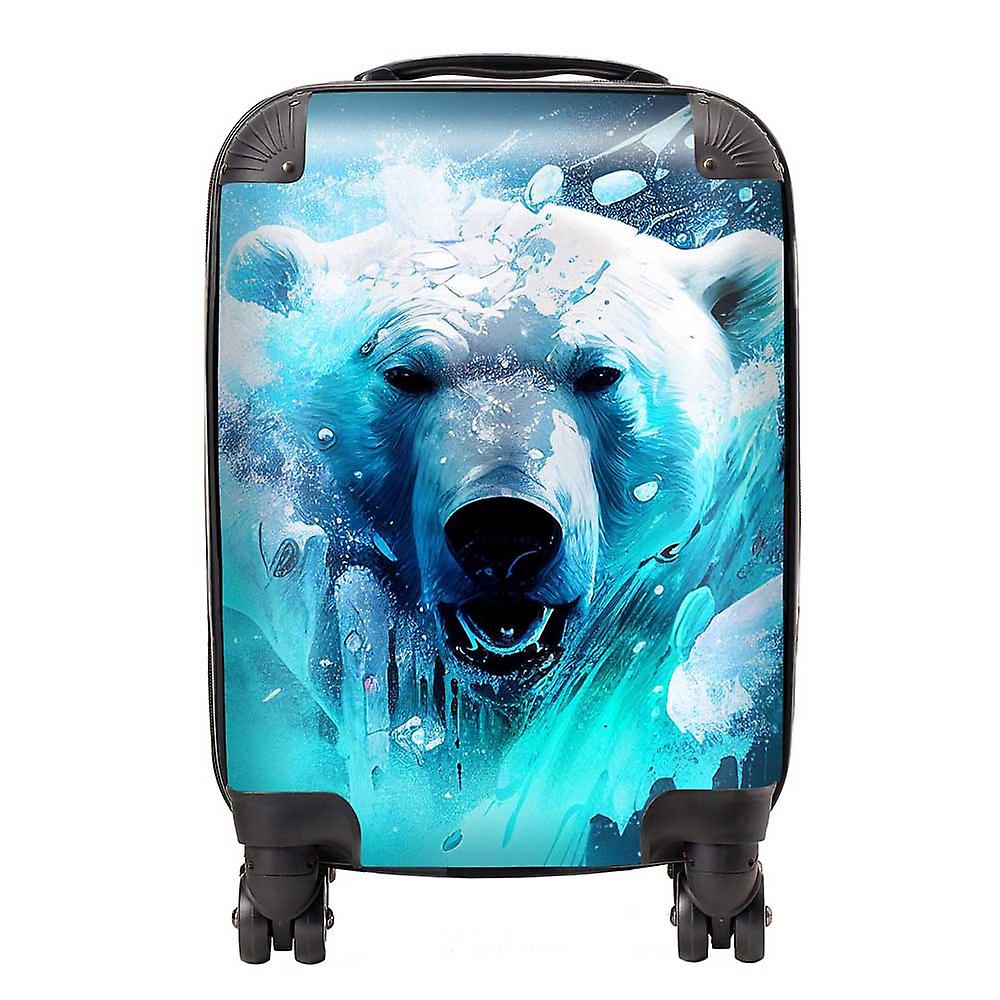 Polar Bear Face Splashart Suitcase