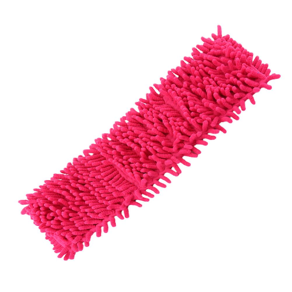 1pc Chenille Flat Mops Head Pad Replacement Refill Dust Cleaning Floor Mop Pads(Red)
