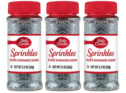 Betty Crocker Sprinkles Silver Shimmer Sugar 3 Pack