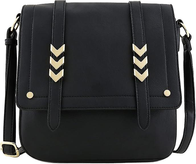 Double Compartment Large Flapover Crossbody Bag
