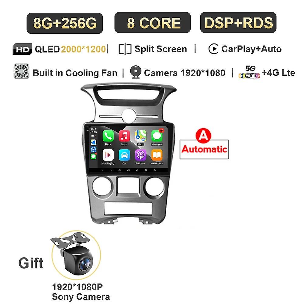 Autoradio Android 13 für Kia Carens Un 2006 - 2012 Multimedia Carplay Video Player Navigaion Wifi 4g Qled Gps Auto Dsp Bt