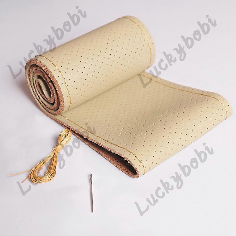 Car Steering Wheel Braid Cover Soft Texture Car Covers With Needles And Thread Artificial Leather Car Styling Covers