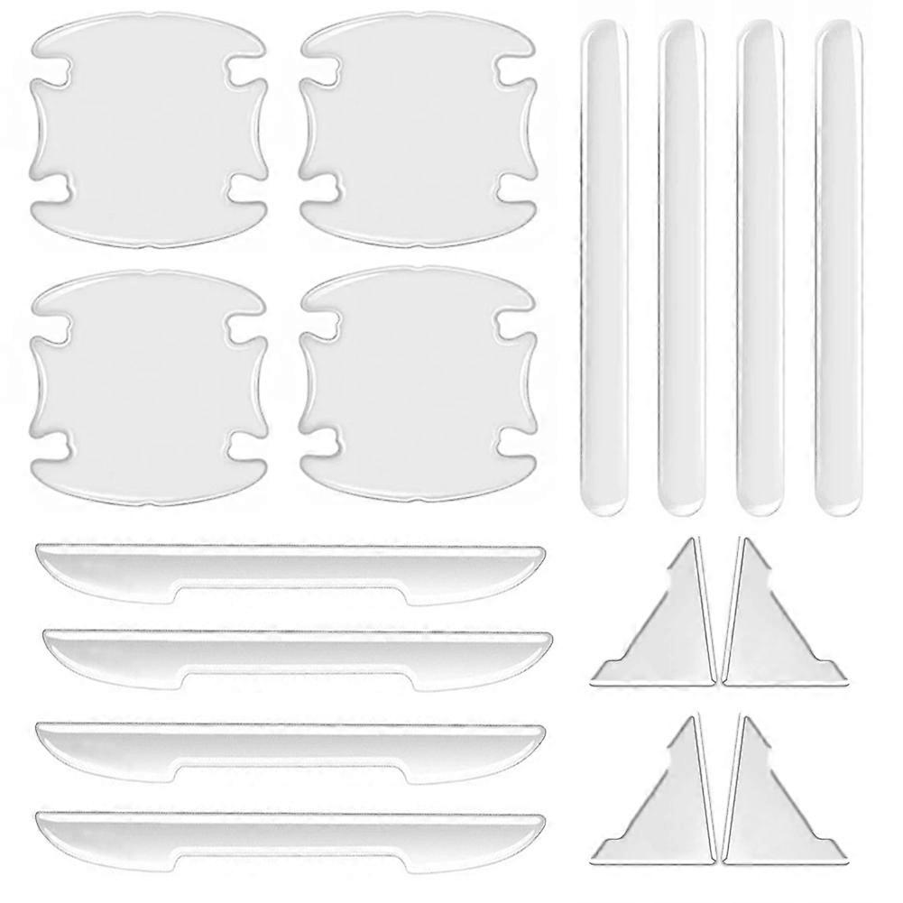 Transparent Car Door Handle Bowl Protective Stickers Invisible Protection Rearview Mirror Anti-collision Clear Protector Strip