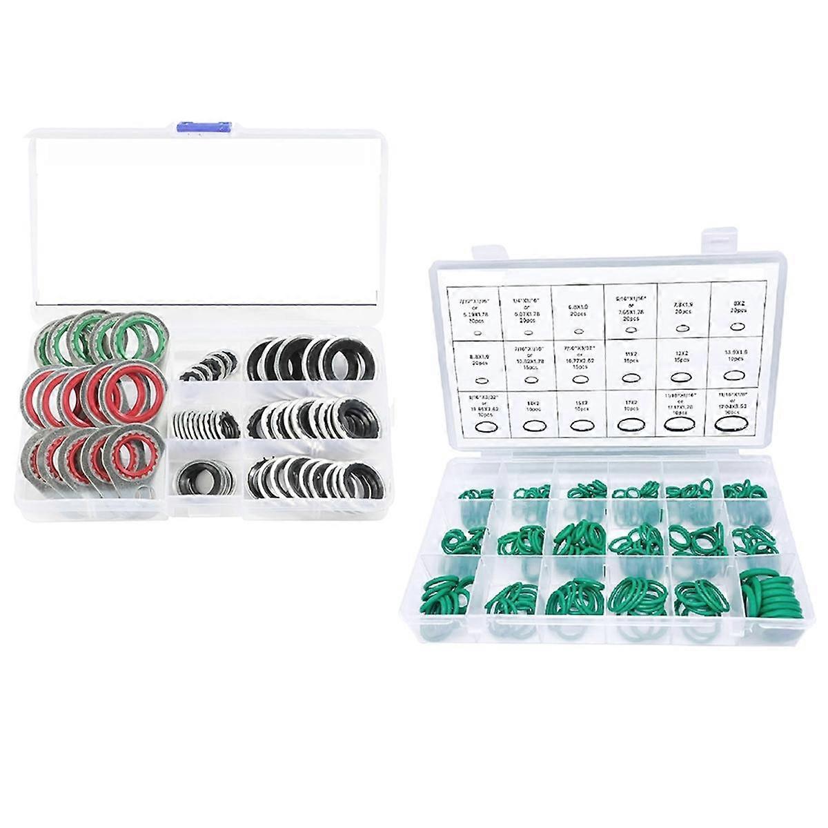 60 PCS 9 Sizes Gasket Air Conditioning System Seal Kit, 270 PCS 18 Sizes A/C O Ring Seals Rubber O-Rings