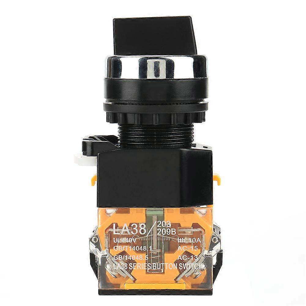 22mm 2 Position Auto Reset Selector Momentary Rotary Switch La3811x22