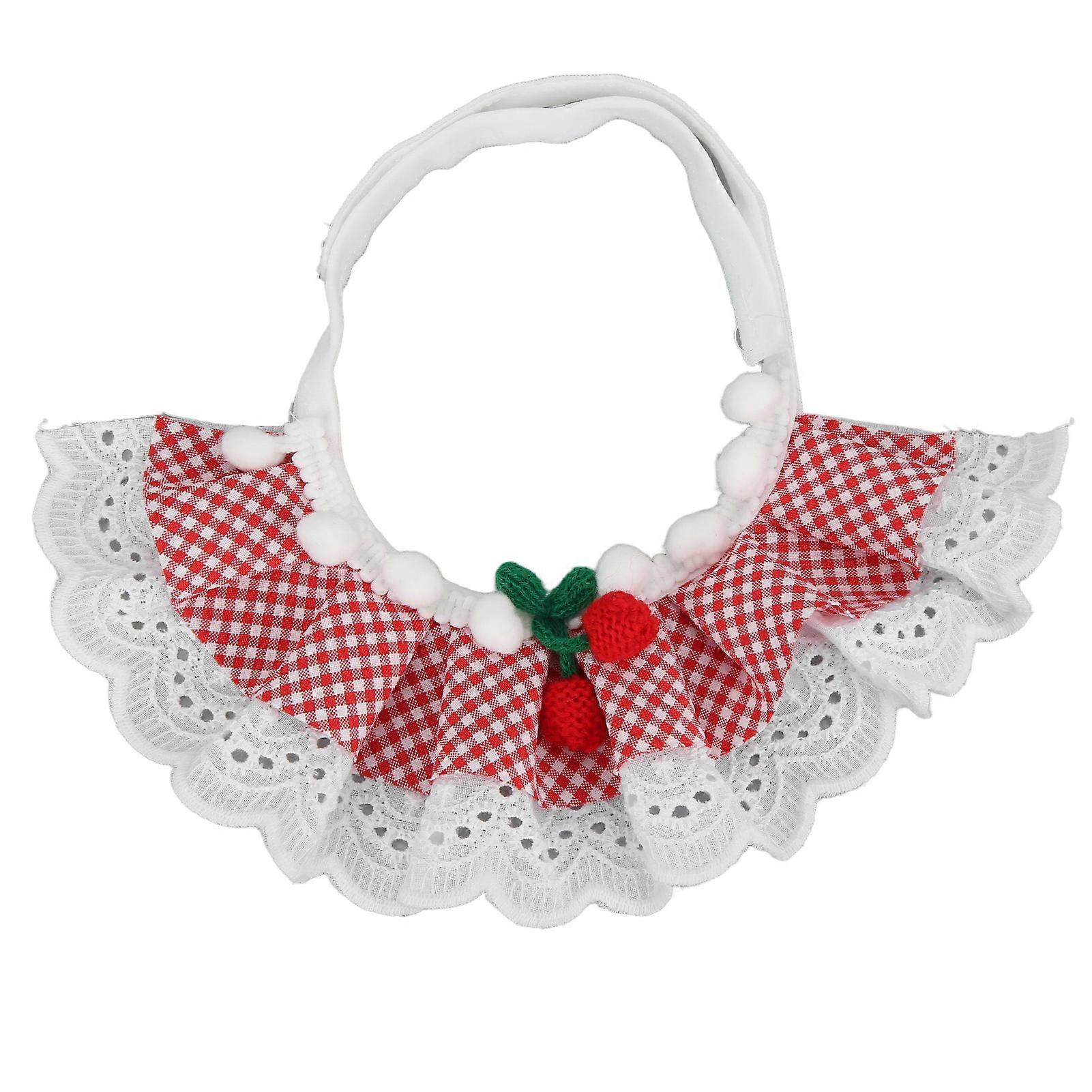 猫のレースのスカーフ通気性柔らかく快適なかわいいレースのプリンセスペット唾液タオル小型中型猫の犬用