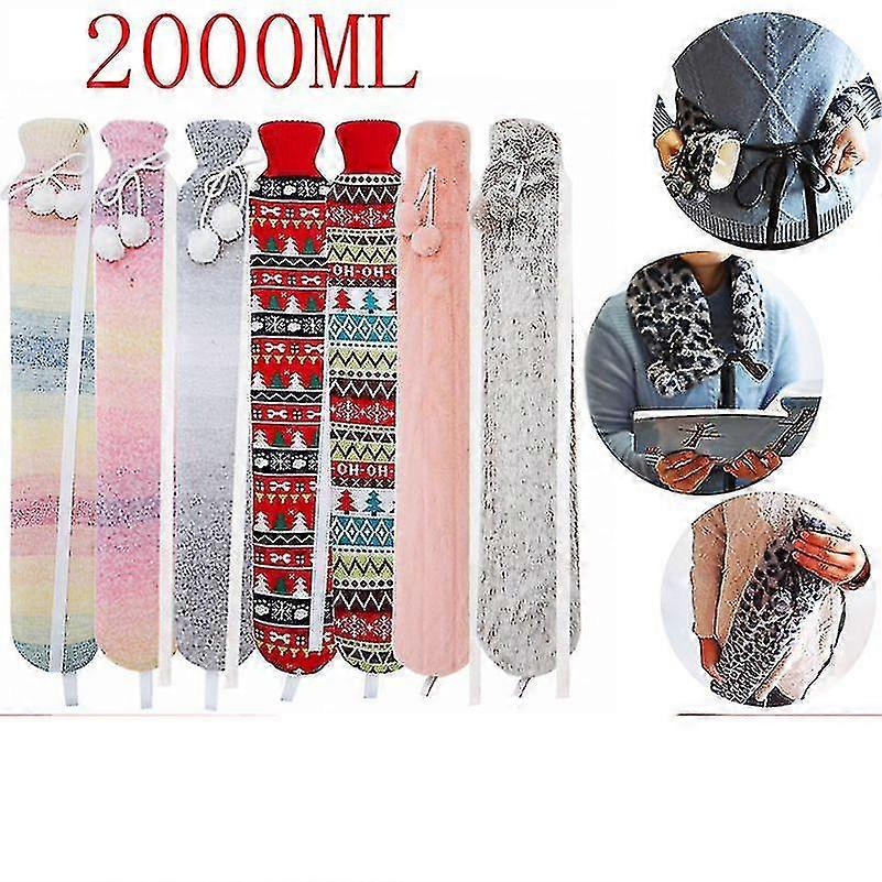 2l חמוד מים חמים בקבוק נייד בטן חמה אוצר חגורה מגן כיסוי יד מחממי ידיים ארוכה חסין פיצוץ בקבוק מים חמים