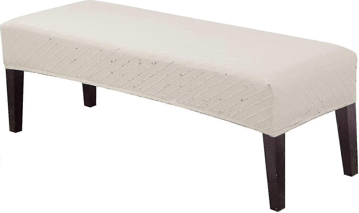 ダイニングルームベンチカバー、伸縮性のある洗えるパッド入りベンチカバー、ジャカードベンチシート保護、再