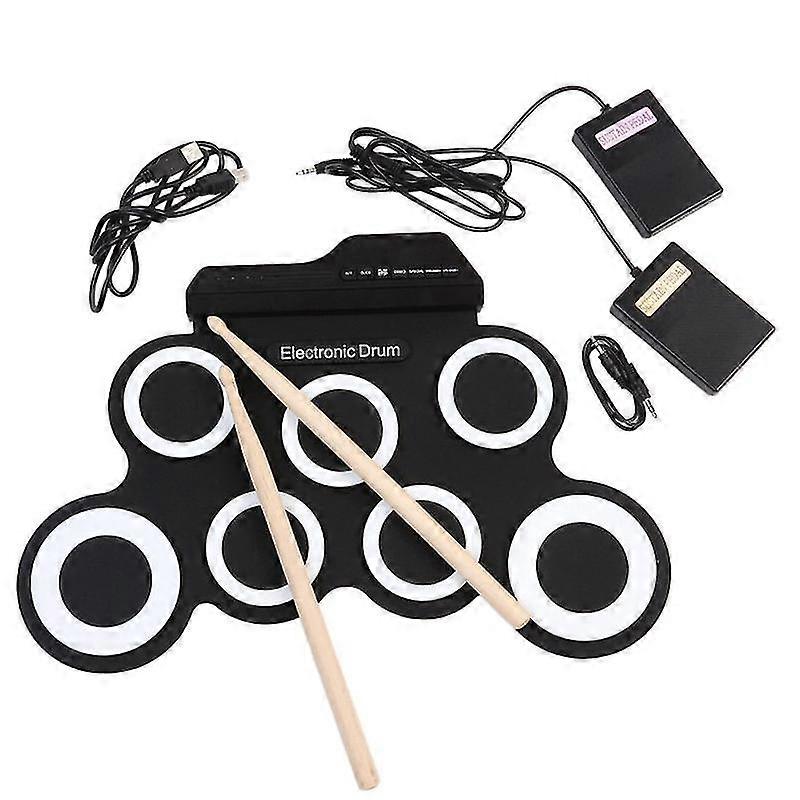 usb electronic drum portable drum kit folding silicone hand roll jazz drum