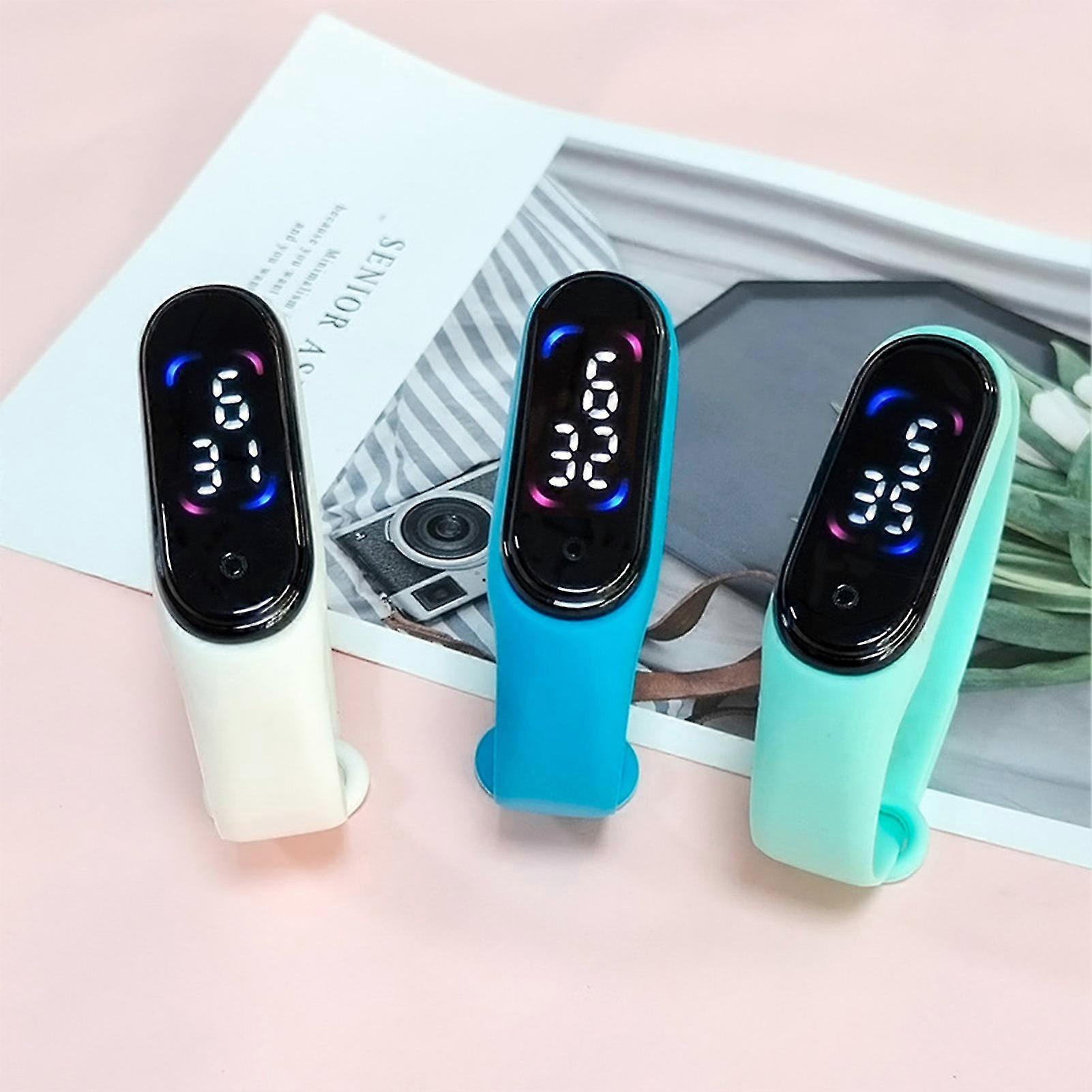 ספורט led שעון יד דיגיטלי עמיד למים hd מסך מגע ספורט שעון חכם לבנות ובנים