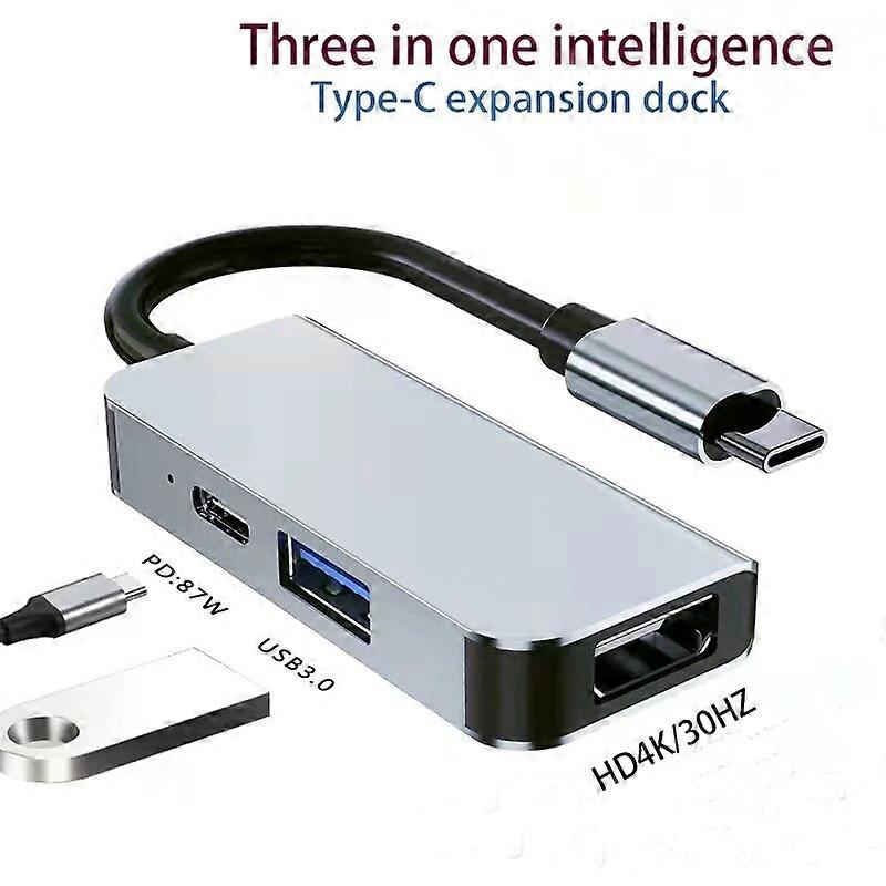 Stație de andocare 3 în 1 Tipc la 4K30Hz + Pd87W + USB3.0 pentru comutator IPad Nintendo Hub Notebook Converter