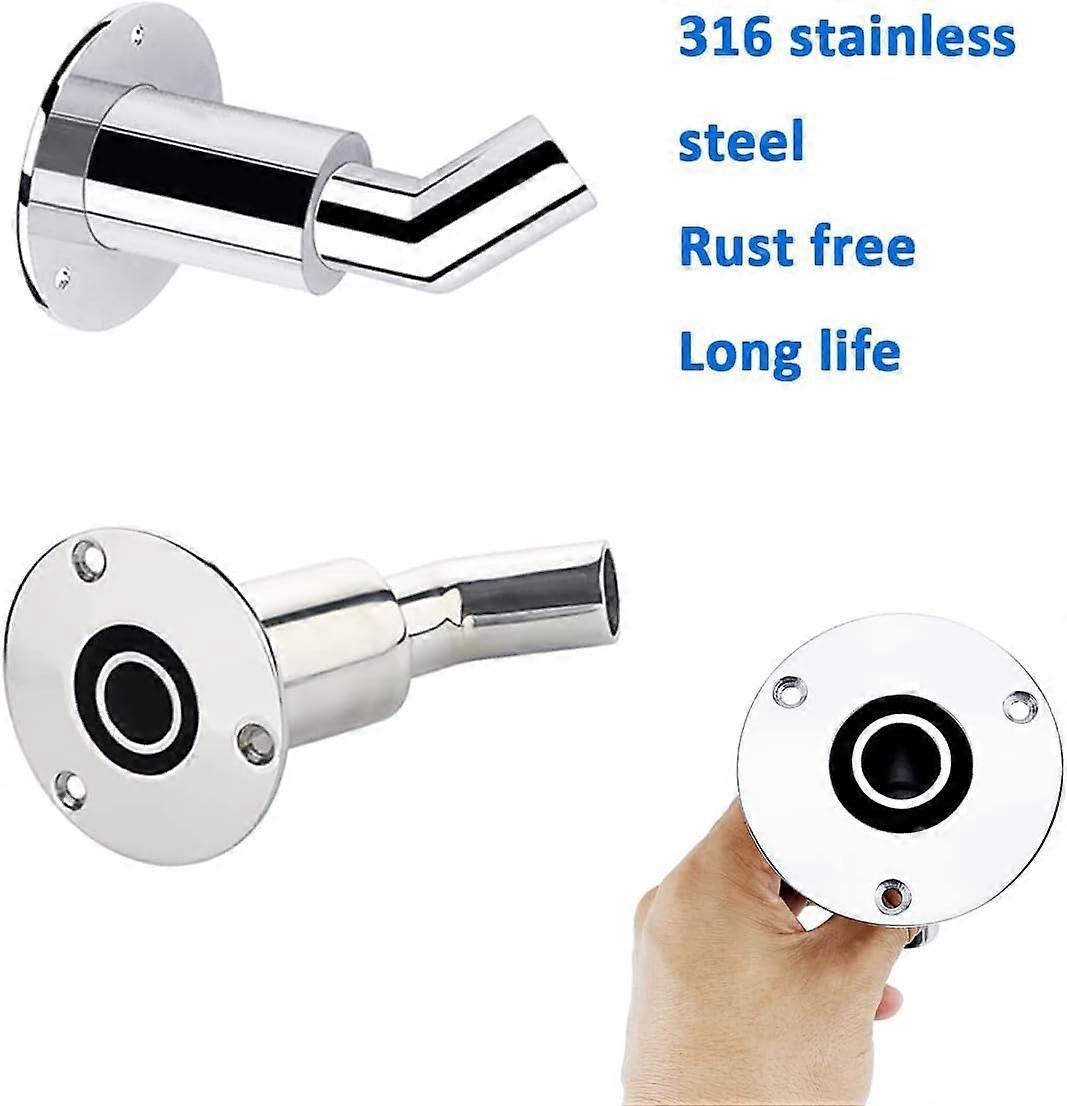 Stainless Steel 316 Thru Hull Exhaust Skin – 24mm Bent Tube Fitting For Diesel Heaters, Easy Install