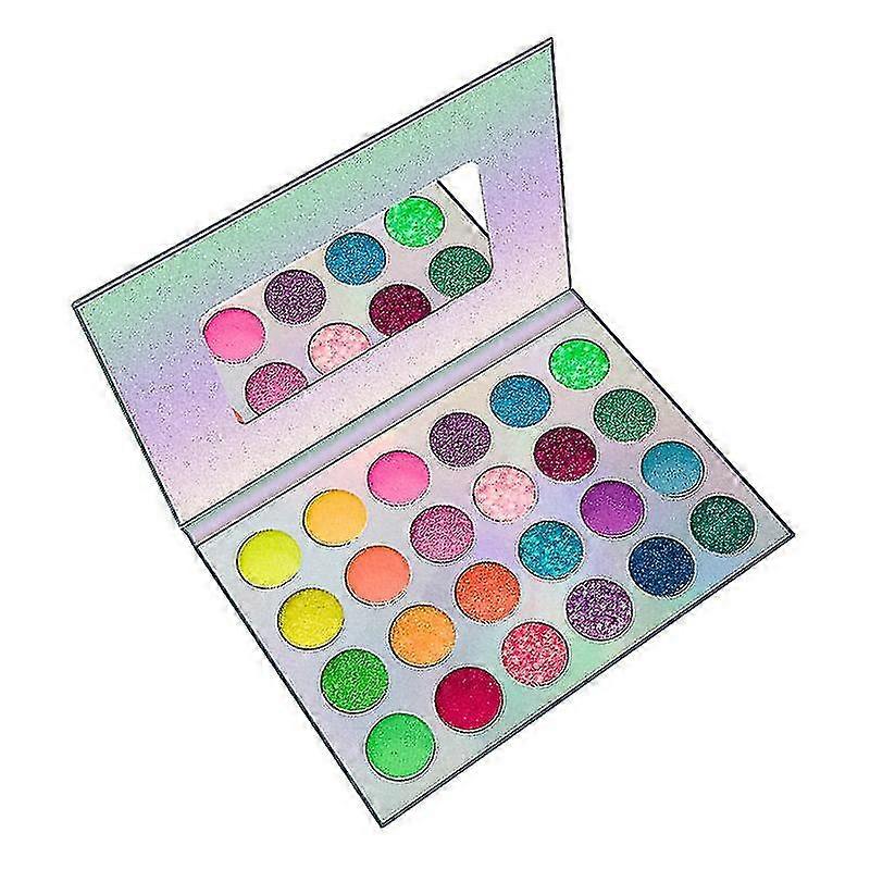 Eyeshadow Palette Glow In The Dark, 24 Colors Highly Pigmented Eyeshadow Makeup Palette, Matte And Glitter Makeup Kit,luminous Eye Shadow Colorful Flu