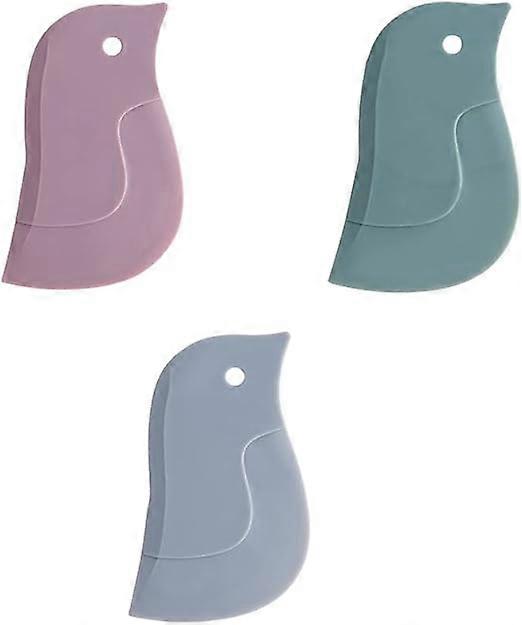 2PCS Penguin Shape Silicone Scraper,Multifunctional Silicone Scraper,Reusable Pans and Bowls Cleaner Tool.