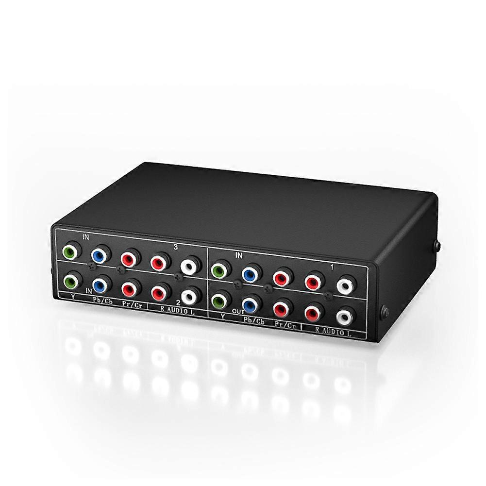 3-Way RGB Component AV Switch Video Audio Selector 3 in 1 Output Ypbpr Component RGB Switcher Box f