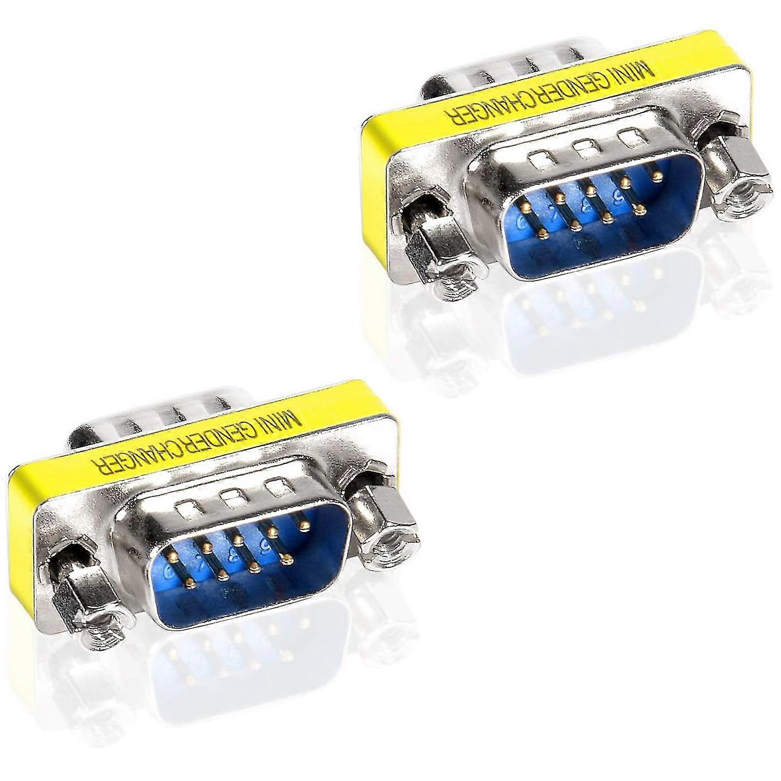 gender changer sub 9 pin pack of 2 socket,db9 male/male