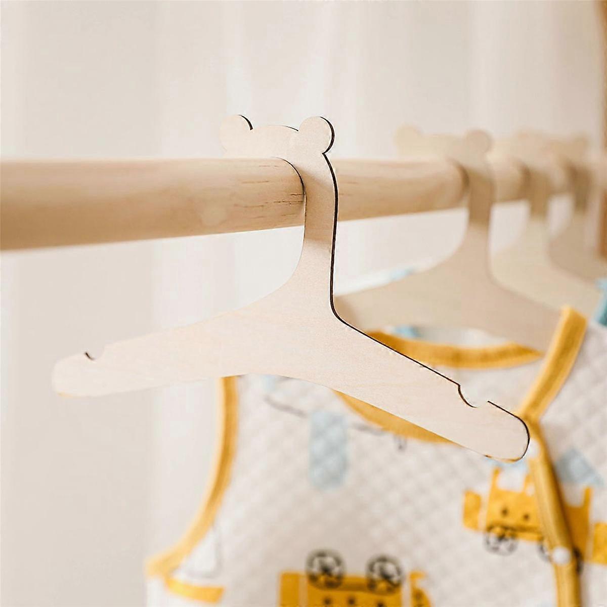 20 Pcs Baby Hanger Rack Baby Wooden Clothes Hanger Home Girls Princess ...
