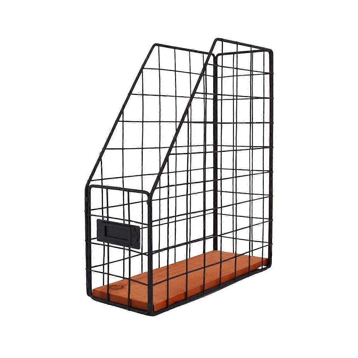 Multifunctional Office Desktop Oblique File Storage Rack Wrought Iron Storage