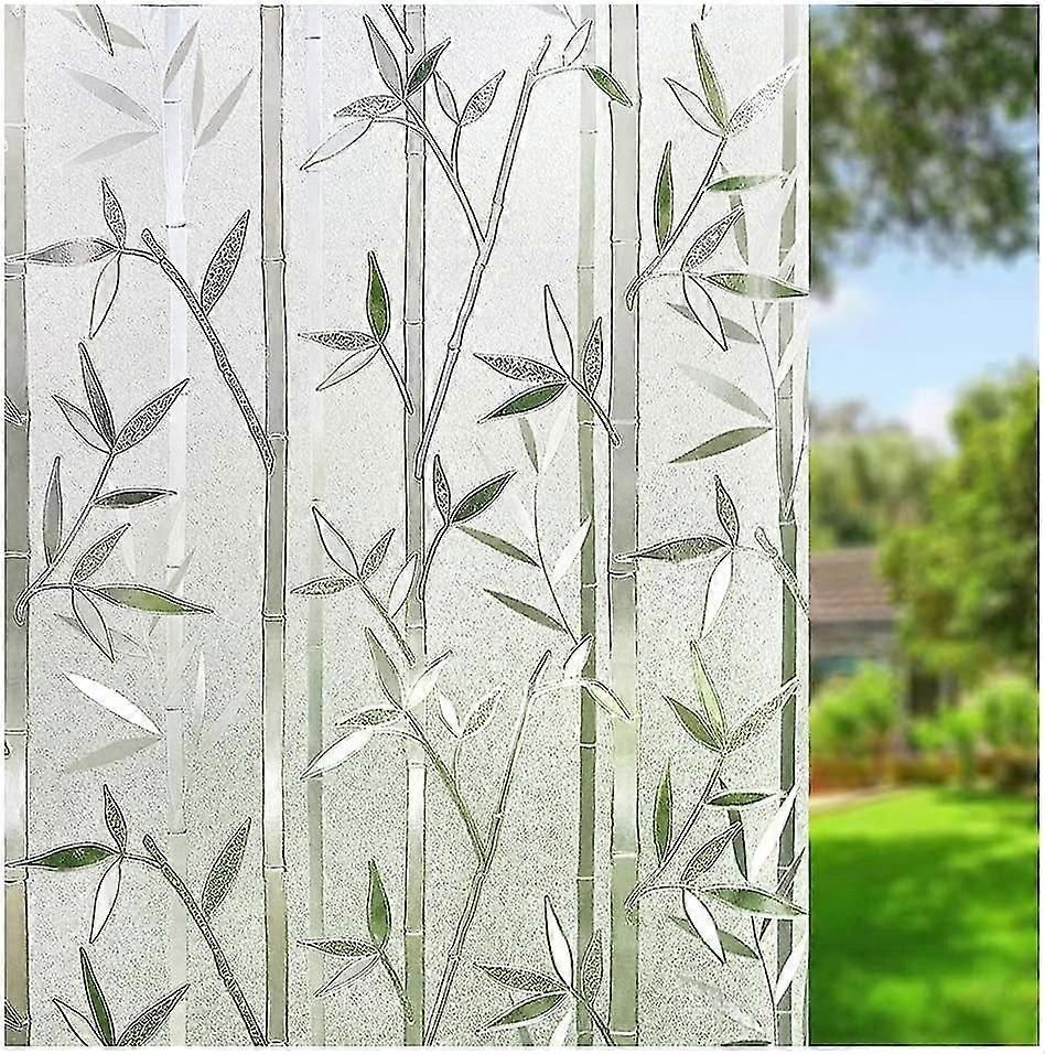 Frosted Glass Films Window Film Bamboo Cling Pattern Films60*200cm