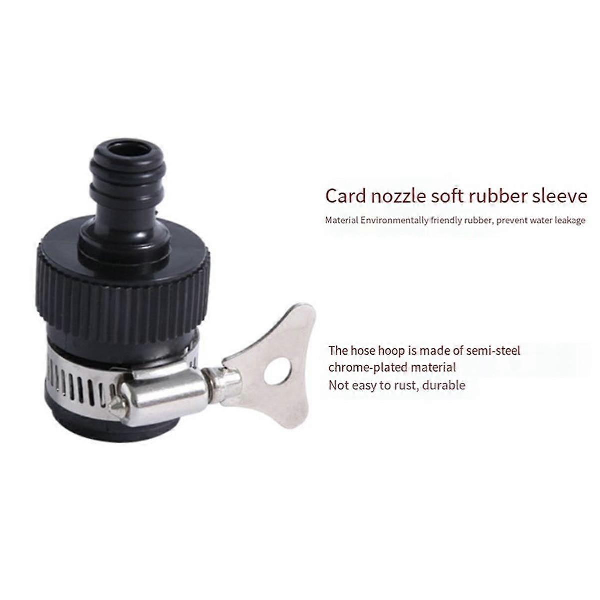Universal Nipple Connector, Rubber Black Nipple Connector, Anti-Fall Water Pipe Inlet Connector