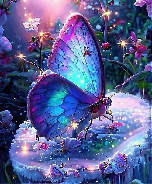 Diamond Painting - 30x40cm - Butterfly Multicolor