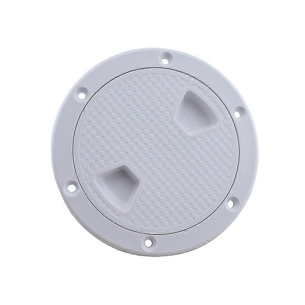 Marine Screw Out Deck Plate Inspection Hatch Access Boat Rv Round Durable(white)(1pcs)