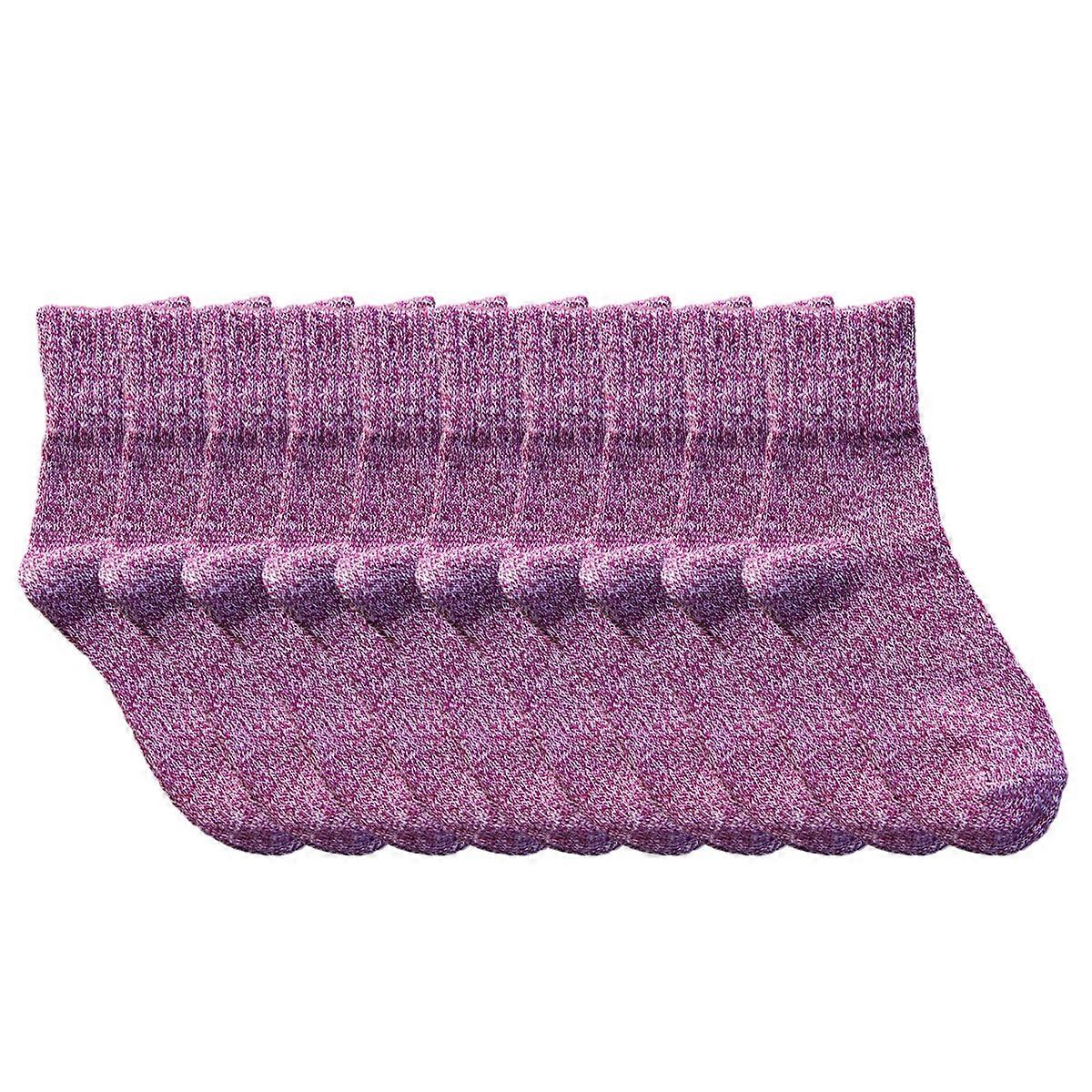 Autumn and winter thick warm wool socks solid color mixed thread women's socks