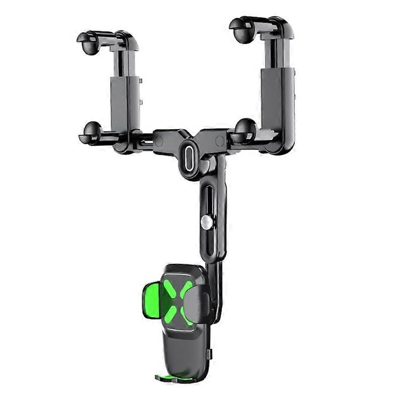 Retractable Cell-Phone Holder Rotatable Car Stand Rear View Mirror Mount Bracket