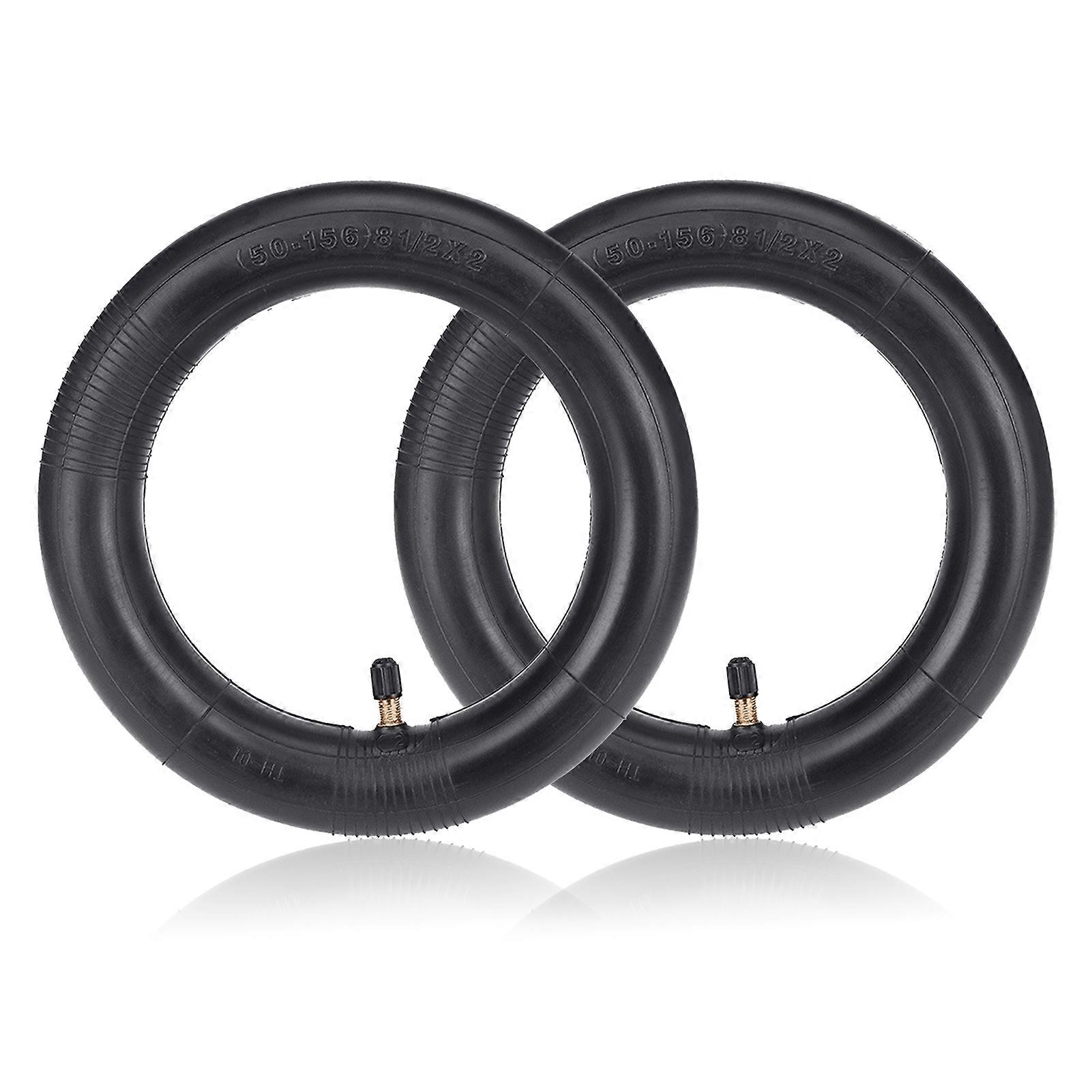 2 Pcs 8.5 Inches Scooter Rubber Inner Tube Explosion-Proof Pressure-Resistant Thickened Inflatable Straight Valve Inner Tube Compatible Xiaomi M365/Pr