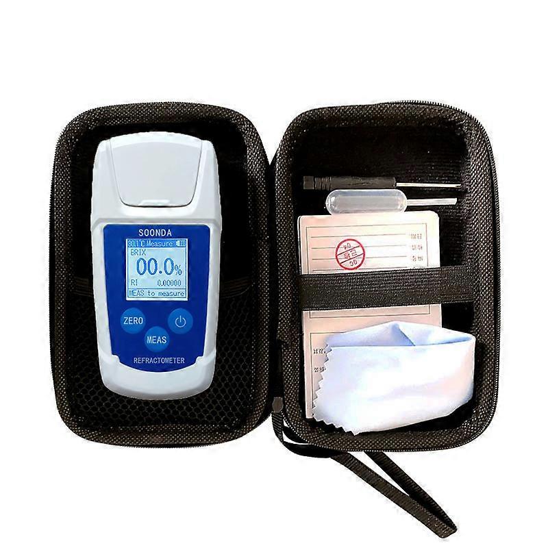 0-55% Rechargeable Digital Refractometer Brix Meter Saccharimeter Densimeter for Fruit Juice Drinks Beverage Sugar Meter Tester