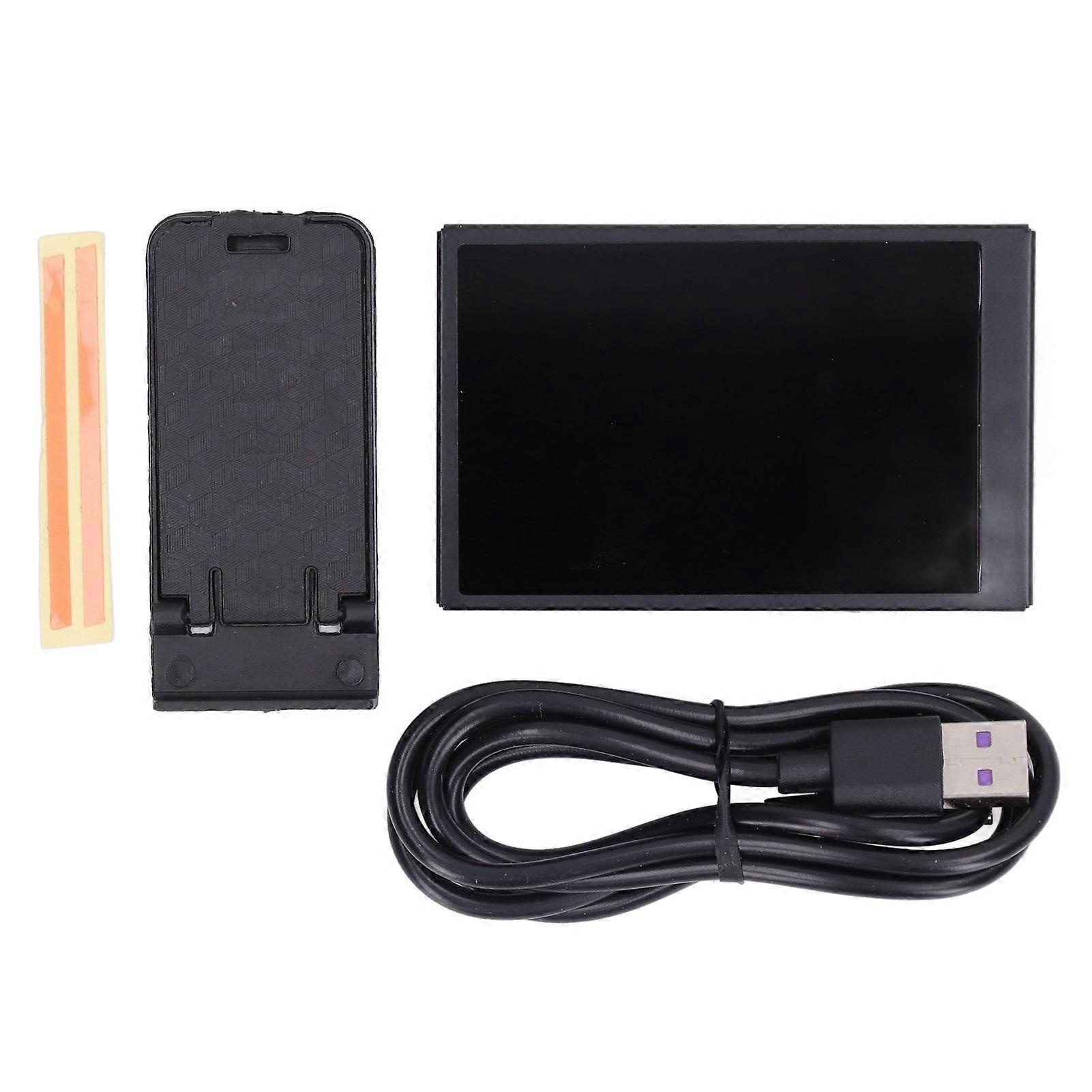 Computer Monitoring Secondary Screen Set 3.5 Inch Display with Bracket Data Cable Double Sided Adhesive