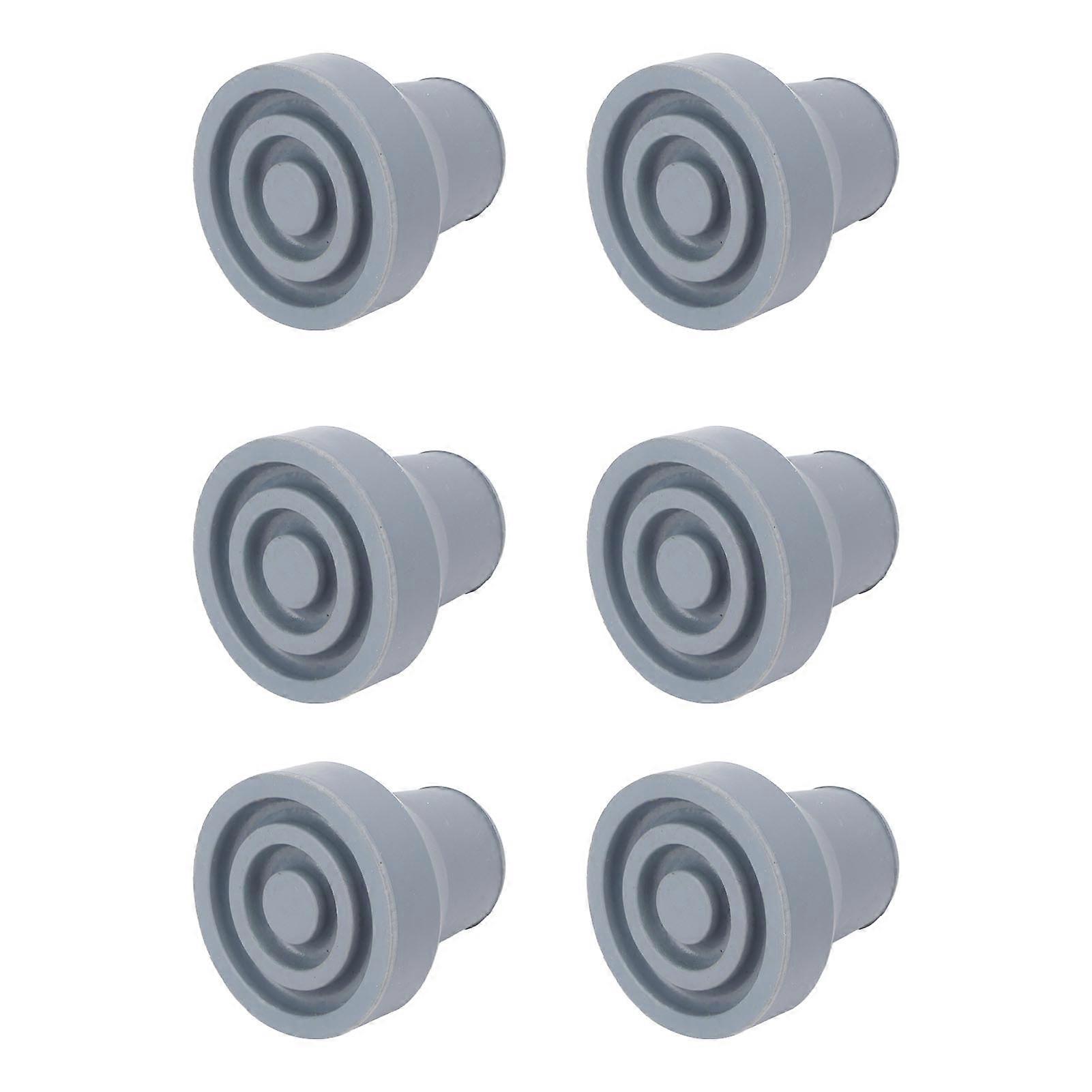19mm 6pcs Rubber Cane Tips Wear Resistant Stable Heavy Duty Soft Rubber Crutch Tips Replacement