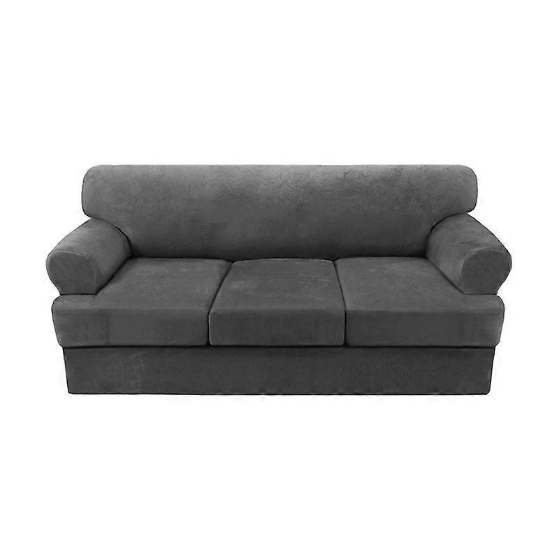 Modern Velvet Plush High Stretch Sofa Slipcover Sofa Cover Furniture Protector Form Fit Luxury Thick Velvet Sofa Cover, Machine Washable