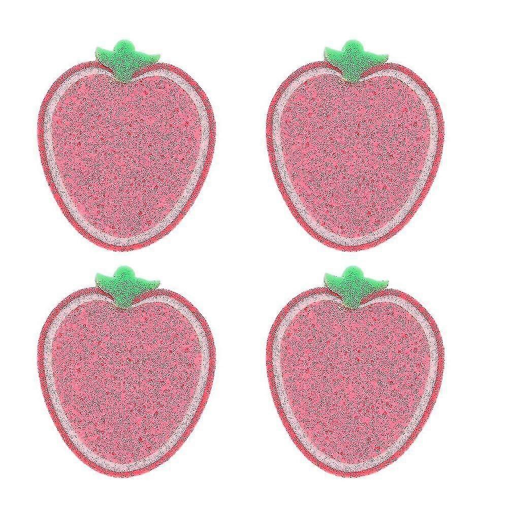 Cute Fruit-shape Thickened Kitchen Sponge, Multifunctional Wipe Decontamination Lightweight Cleaning
