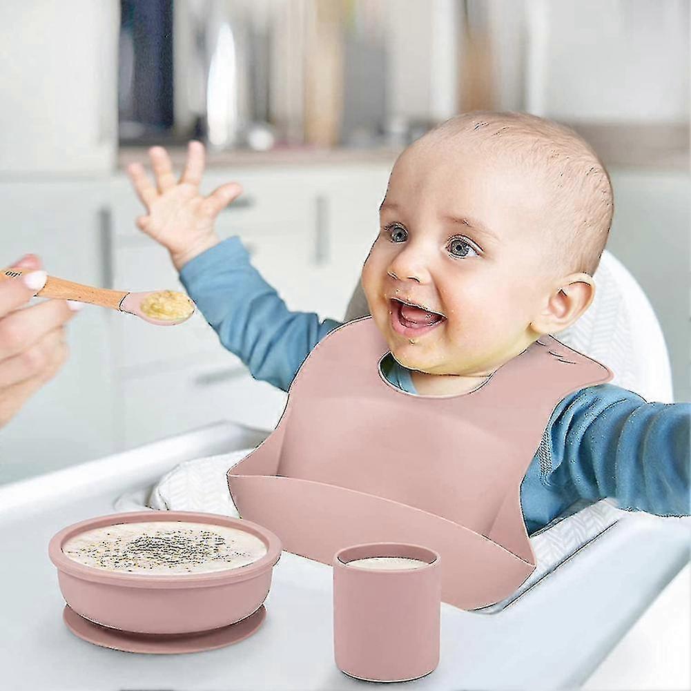Feeding Set,adjustable Bib,spoon,fork Set For Infant 3 A