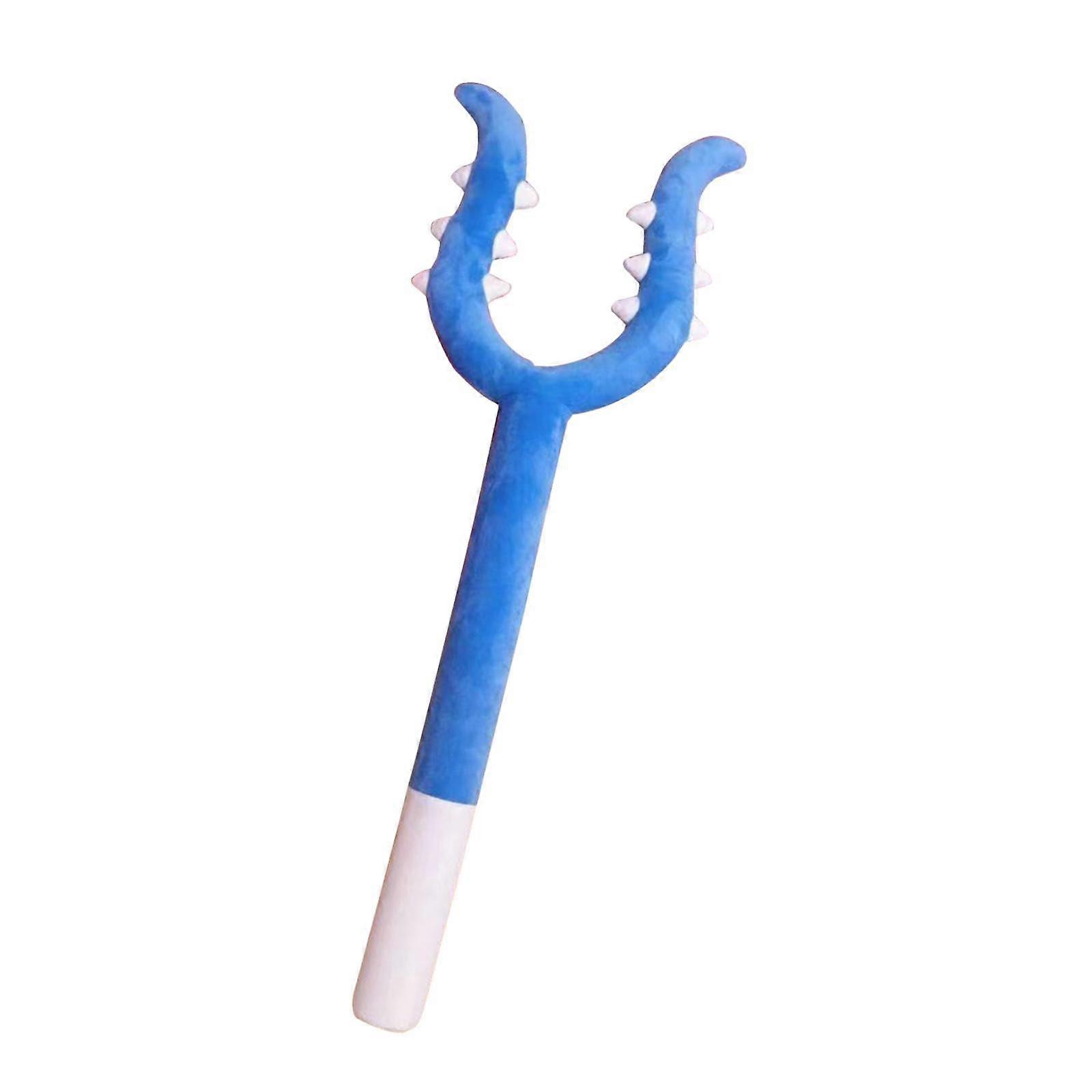 Creative Plush Toy Decorative Sofa Decor Long Fork Plush Toy for Kids Adults Blue