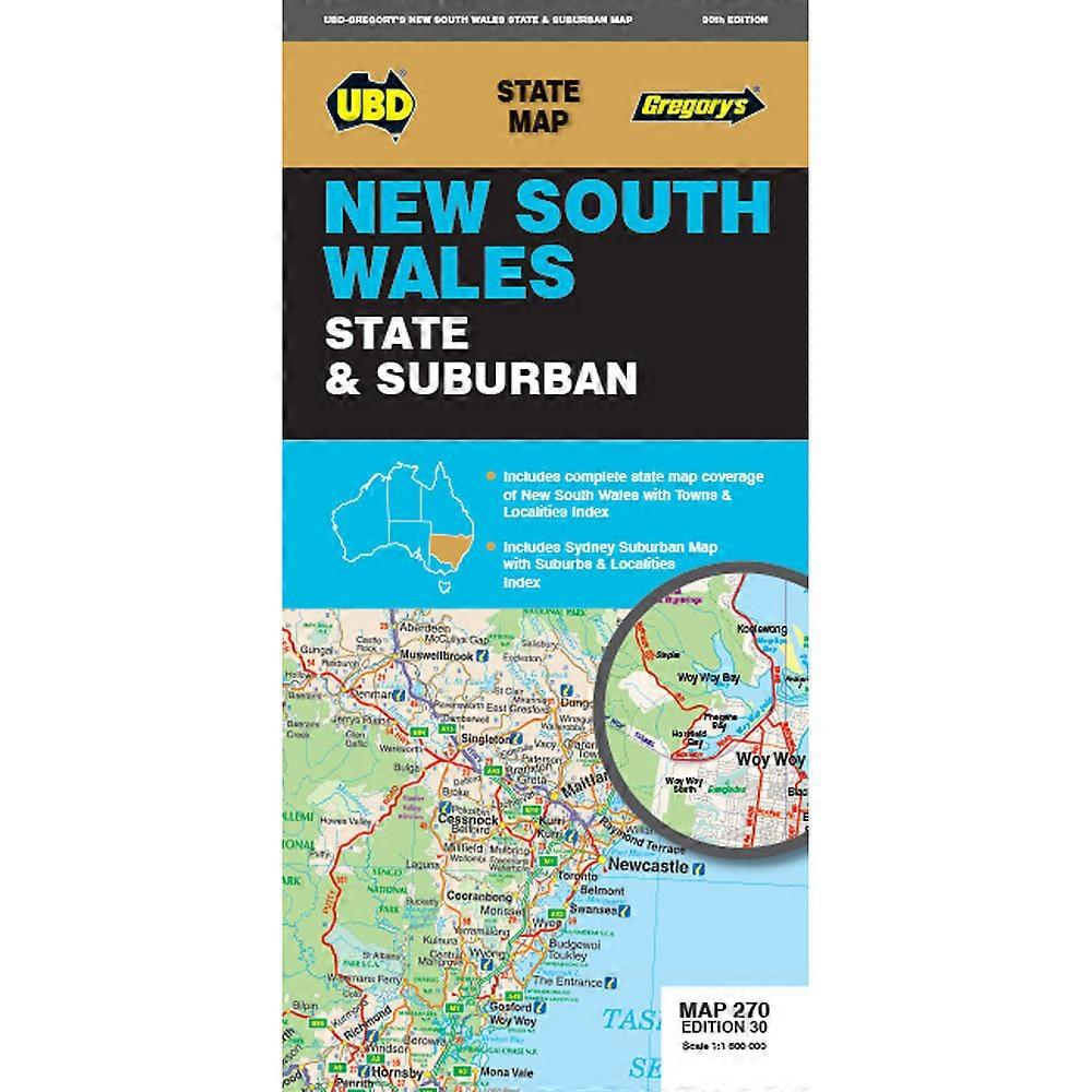UBD-Gregory's South Wales State and Suburbs Map 30th Ed