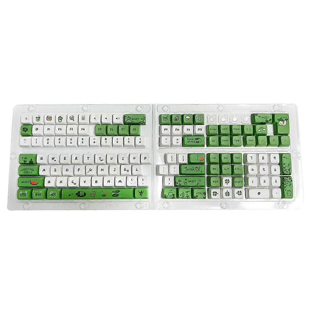 XDA Profile Keycaps 125 Keys Cartoon Frog Pattern Thick PBT For Gaming Mechanical Keyboard DIY Replacement Keys Caps