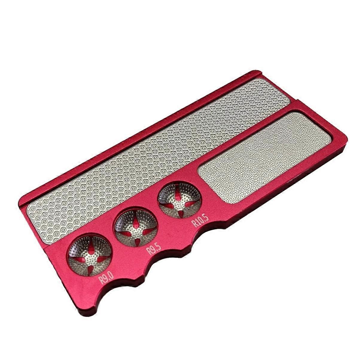 Tip Tool Professional Pool Tip Radius Shaper & Flat Scuffer Shape & Scuff Carom Snooker Pool Cue Tip Accessories Red