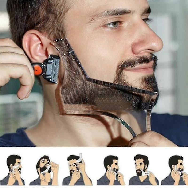 Hommes Beard Template Stylingtool Double Face Beard Shaping Comb Beauty Tool Rasage Épilation Rasoir Outil Pour