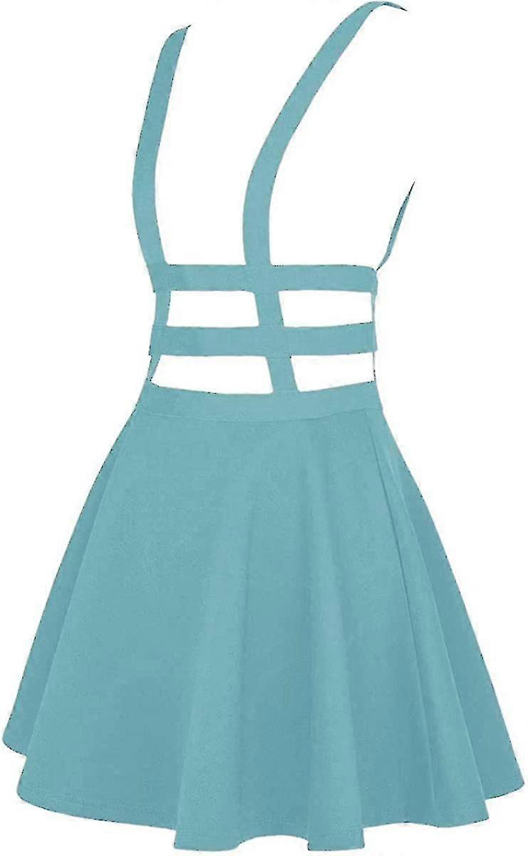 Mini-jupe patineuse évasée, basique, polyvalente et extensible pour femme