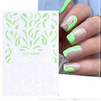 12 Blätter Sterne-Nagelsticker – 3D Selbstklebend In Silber, Gold, Schwarz & Weiß Für Kreative Nail-Designs