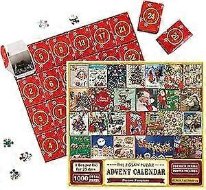 Advent Calendar 2023 Christmas Jigsaw Puzzles Advent Calendar 1000 Pieces 24 Days Christmas Countdown Calendar 2023 Puzzles Advent Calendar Gift for A