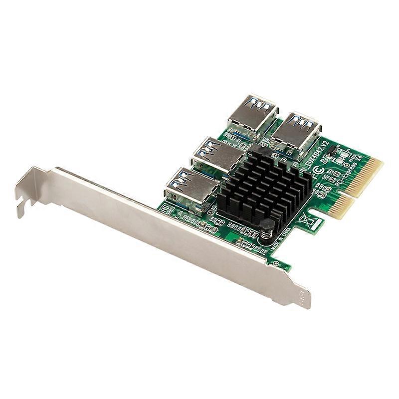 PCI-E Extender Riser 1 to 4 USB 3.0 Multiplier Card PCI-E Adapter For Computer