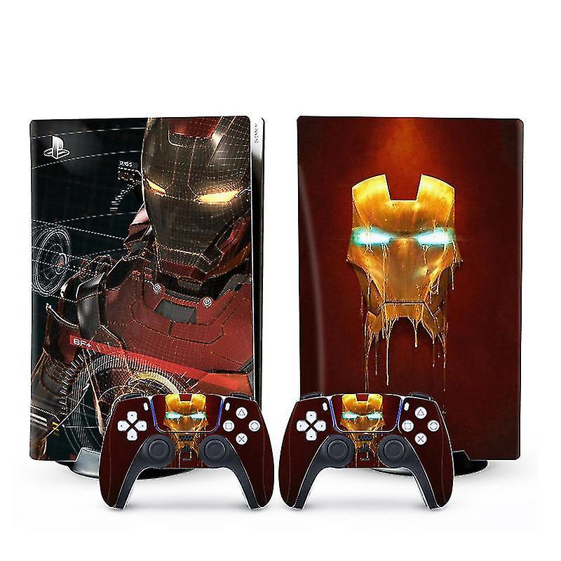Playstation 5 Ps5 Console Sticker Disk Controllers Iron Man Decal Cover Decor